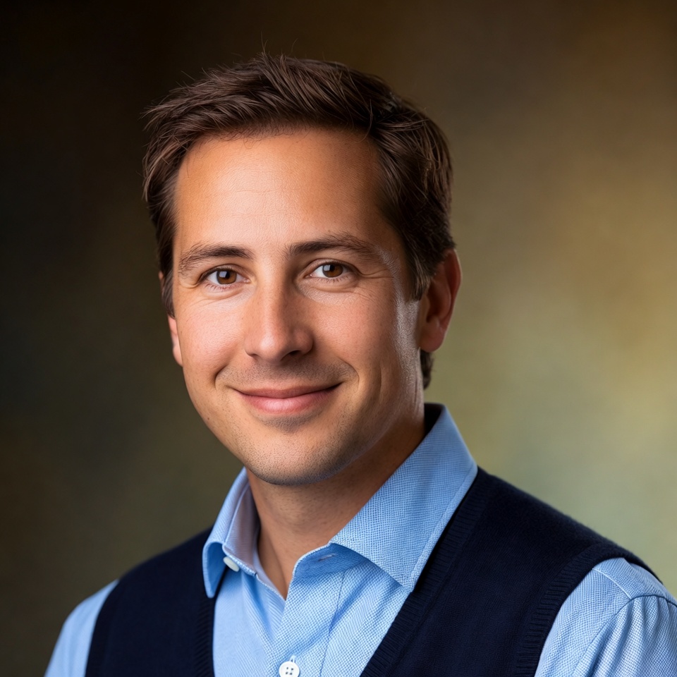 AI-generated presenter, man